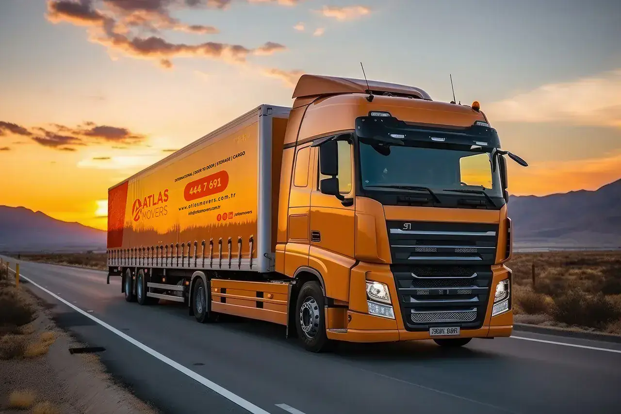 Uluslararası Evden Eve Nakliyat Atlas Movers tırı